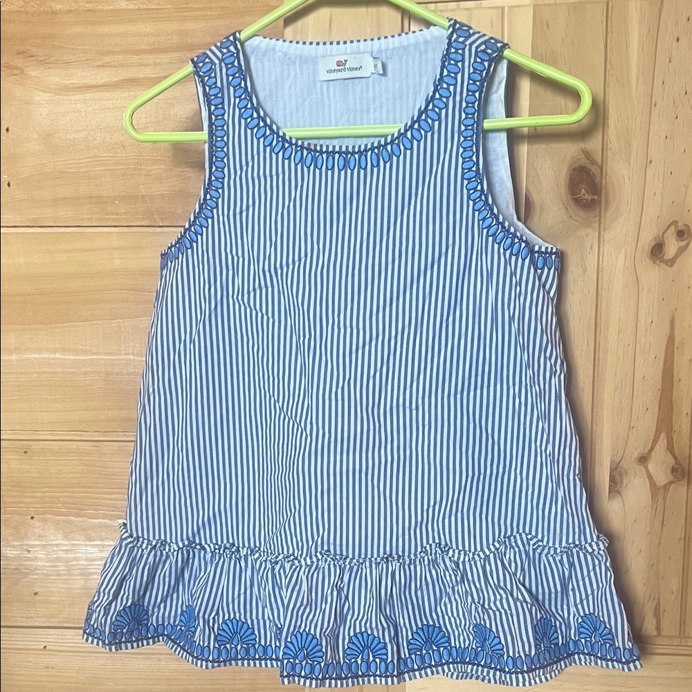 Vineyard Vines Blue and White Striped Tank Top
